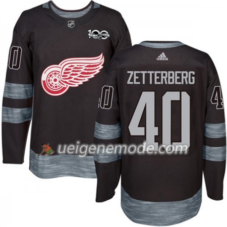 Herren Eishockey Detroit Red Wings Trikot Henrik Zetterberg 40 1917-2017 100th Anniversary Adidas Schwarz Authentic